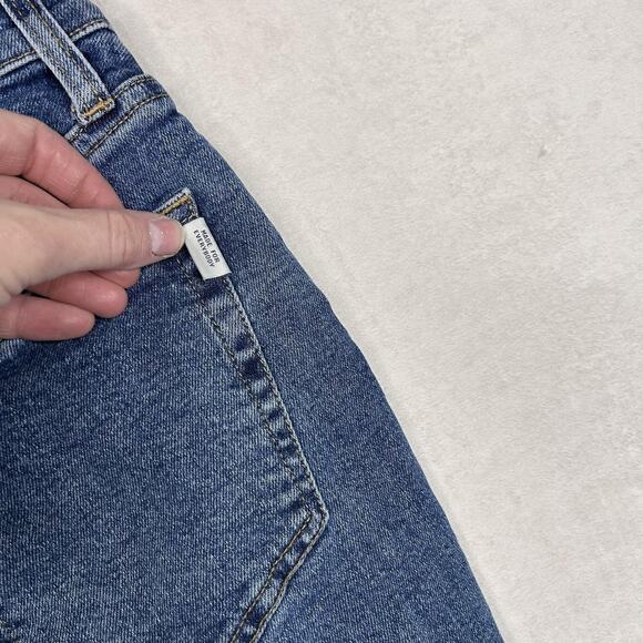 Oliver Logan Jeans Womens 26 Blue High Rise Raw Hem Straight Leg Denim Casual - Picture 10 of 12